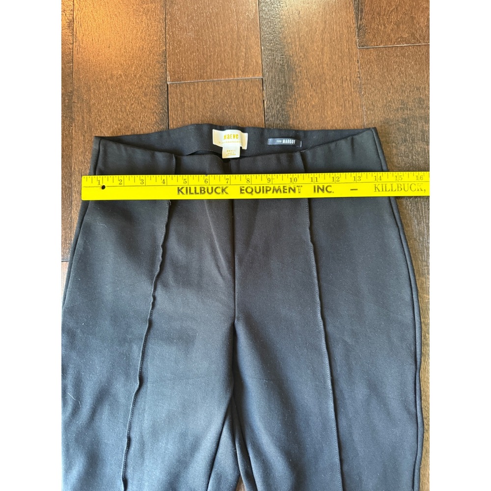 Maeve Anthropologie The Margot Black Kick Flare Seam Detail Pants Small - Picture 3 of 6